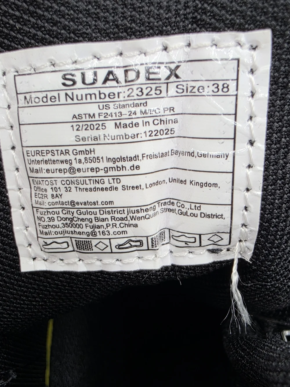 suadex black safety